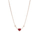 Chopard Happy Hearts 18ct Rose Gold Red Stone Necklace 81A082-5801