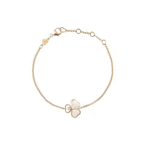 Chopard Happy Hearts Wings 18ct Rose Gold Mother Of Pearl Bracelet 85A083-5031