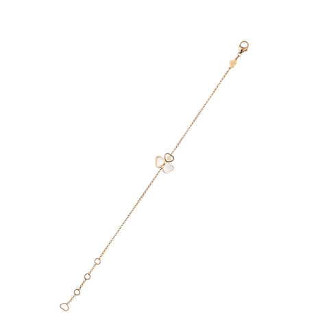 Chopard Happy Hearts Wings 18ct Rose Gold Mother Of Pearl Bracelet