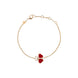 Chopard Happy Hearts Wings 18ct Rose Gold Red Stone Bracelet 85A183-5081