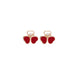 Chopard Happy Hearts Wings 18ct Rose Gold Red Stone Earrings 83A083-5801