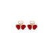 Chopard Happy Hearts Wings 18ct Rose Gold Red Stone Earrings 83A083-5801