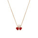 Chopard Happy Hearts Wings 18ct Rose Gold Red Stone Necklace 81A083-5811