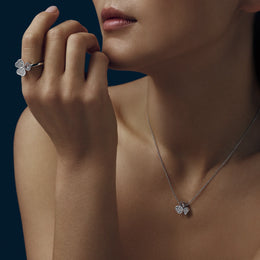 Chopard Happy Hearts Wings 18ct White Gold Diamond Necklace