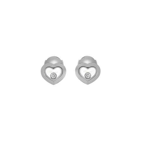 Chopard Happy Diamonds Icons 18ct White Gold 0.10ct Diamond Stud Earrings