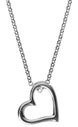 Sterling Silver Open Heart Necklace N844