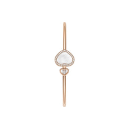 Chopard Happy Hearts 18ct Rose Gold 0.19ct Diamond Mother of Pearl Bangle