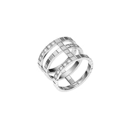 Chopard Ice Cube 18ct White Gold Diamond Triple Ring