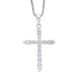 18ct White Gold 0.44ct Diamond 15 Stone Graduated Cross Pendant & Chain