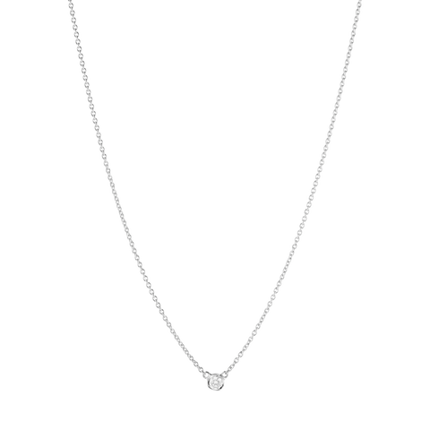 Georg Jensen 18ct White Gold 0.05ct Diamond Signature Diamonds Necklace