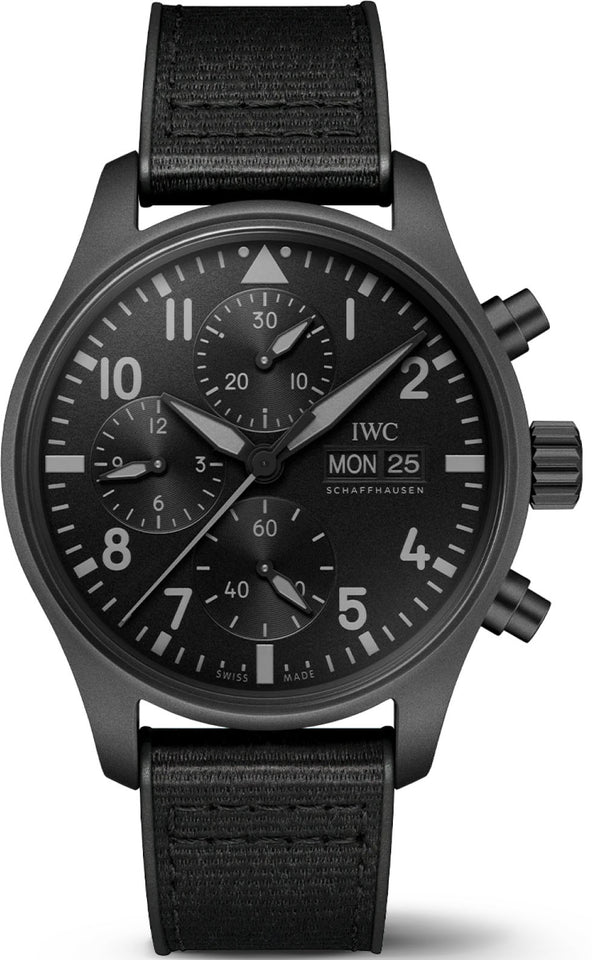 IWC Pilots Chronograph 41 Top Gun Ceratanium Watch IW388106 Watch ...