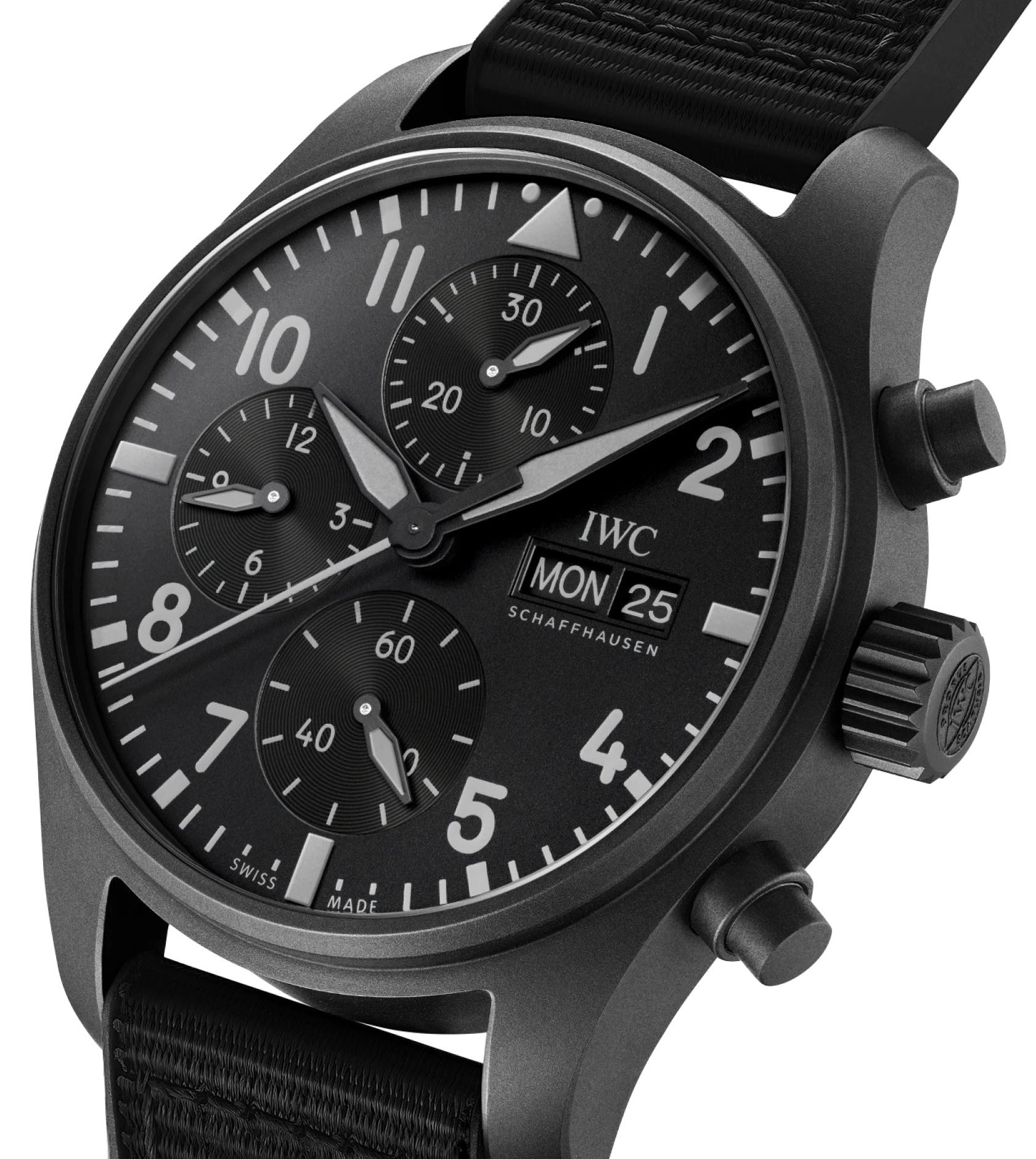 IWC Pilots Chronograph 41 Top Gun Ceratanium Watch IW388106 Watch ...