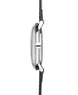 Junghans Max Bill Hand Winding Watch with silver dial, leather strap, steel case