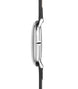 Junghans Max Bill Ladies Quartz Watch with silver dial, leather strap, steel case
