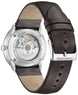 Junghans Meister Fein Automatic Watch with silver dial, leather strap, steel case