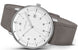 Junghans Max Bill MEGA Solar Watch with white dial, leather strap, titanium case