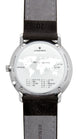 Junghans Max Bill MEGA Solar Watch with silver dial, leather strap, steel case