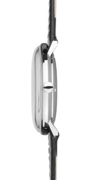 Junghans Max Bill Automatic Watch with white dial, leather strap, steel case