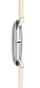 Junghans Max Bill Damen Watch with white dial, leather strap, steel case