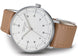 Junghans Max Bill Handaufzug Watch with silver dial, leather strap, steel case