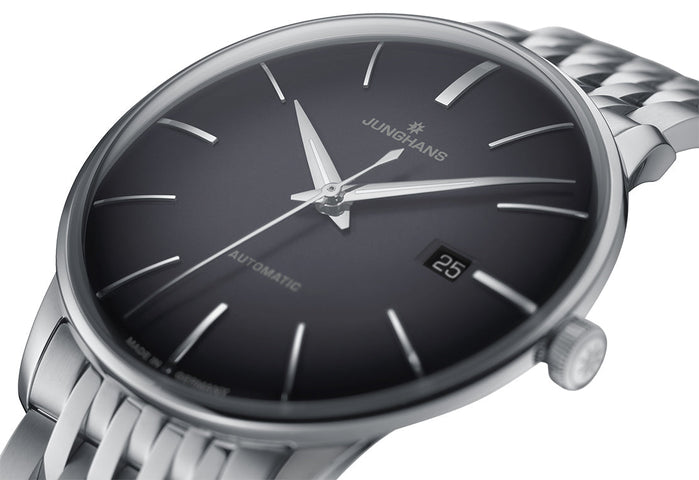 Junghans Meister Automatic Watch with grey dial, steel bracelet, steel case
