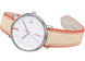 Junghans Form Damen Watch with white dial, leather strap, steel case
