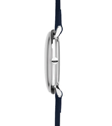 Junghans Max Bill Damen Watch with yellow dial, leather strap, steel case