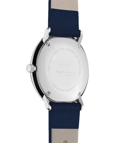 Junghans Max Bill Damen Watch with white dial, leather strap, steel case