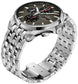 Junghans Meister S Chronoscope Watch with grey dial, steel bracelet, steel case