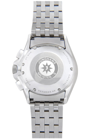 Junghans Meister S Chronoscope Watch with grey dial, steel bracelet, steel case
