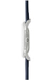 Junghans Meister Worldtimer Watch with blue dial, leather strap, steel case