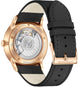 Junghans Meister Worldtimer Watch with silver dial, leather strap, rose gold pvd case