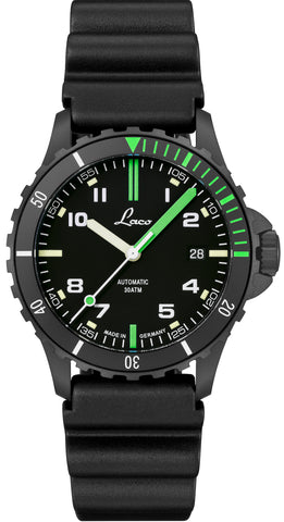 Laco Watch Scorpion Amazonas 39 DLC Rubber 862134.0 Rubber