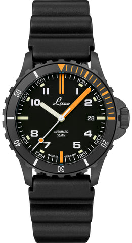 Laco Watch Scorpion Mojave 39 DLC Rubber 862132.0 Rubber