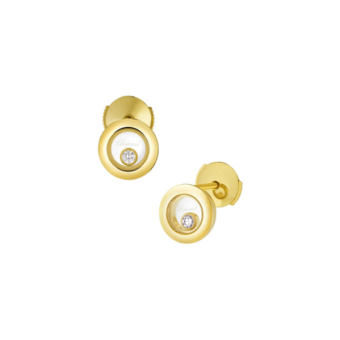 Chopard Happy Diamonds Icons 18ct Yellow Gold 0.10ct Diamond Stud Earrings