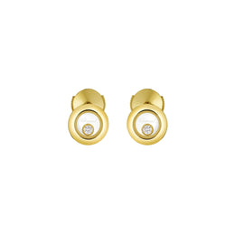 Chopard Happy Diamonds Icons 18ct Yellow Gold 0.10ct Diamond Stud Earrings