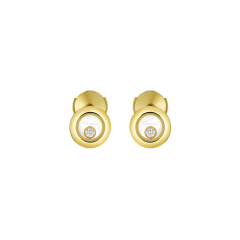 Chopard Happy Diamonds Icons 18ct Yellow Gold 0.10ct Diamond Stud Earrings