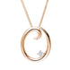 Love Letters 18ct Rose Gold 0.10ct Diamond Initial O Necklace