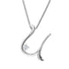 Love Letters 18ct White Gold 0.10ct Diamond Initial U Necklace