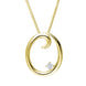 Love Letters 18ct Yellow Gold 0.10ct Diamond Initial O Necklace