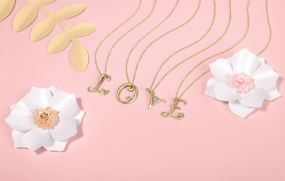 Love Letters 9ct Yellow Gold 0.10ct Diamond Initial Y Necklace