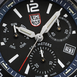 Luminox Sea Pacific Diver Chronograph 3140 Black Blue Watch XS.3143 - detail view