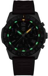 Luminox Sea Pacific Diver Chronograph 3140 Black Red Watch XS.3155 - detail view