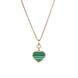 Chopard Happy Hearts 18ct Rose Gold 0.05ct Diamond Malachite Pendant