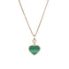 Chopard Happy Hearts 18ct Rose Gold 0.05ct Diamond Malachite Pendant