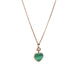 Chopard Happy Hearts 18ct Rose Gold 0.05ct Diamond Malachite Pendant
