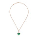 Chopard Happy Hearts 18ct Rose Gold 0.05ct Diamond Malachite Pendant