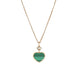 Chopard Happy Hearts 18ct Rose Gold 0.05ct Diamond Malachite Pendant