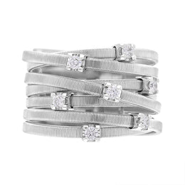 Marco Bicego Goa 18ct White Gold 0.21ct Diamond Ring