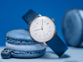 Junghans Max Bill Damen Watch with white dial, leather strap, steel case